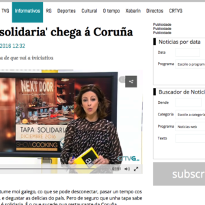 A ‘Tapa solidaria’ chega á Coruña – Reportaje en TVG